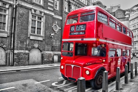 Groups will ride on a vintage bus during a Dark London Bus Tour